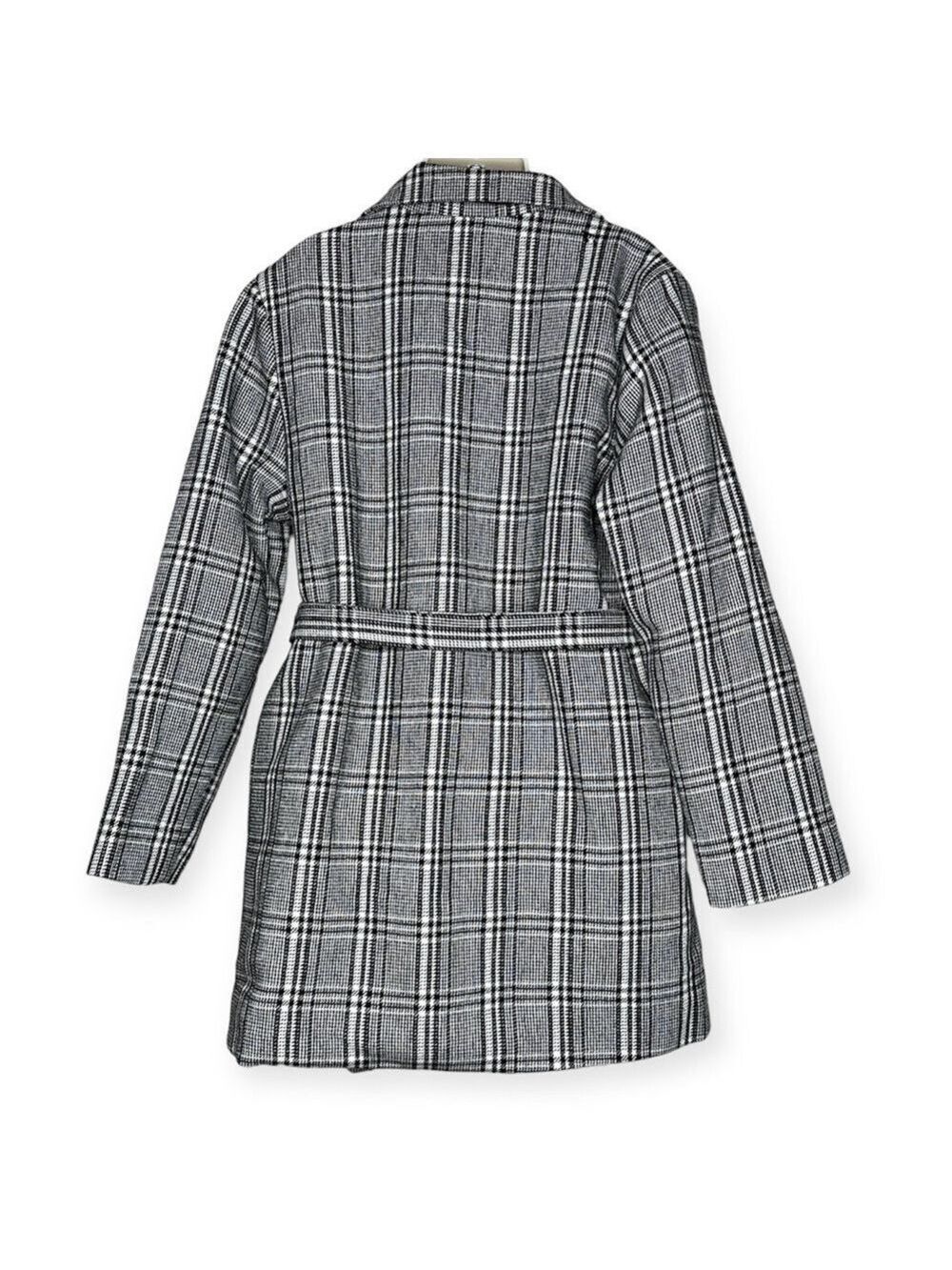 Shein‎ Plaid Belted Double Breasted Coat Girls 9Y - Picture 6 of 11